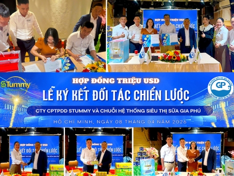 STUMMY ký kết hợp tác chiến lược cùng Hệ thống Siêu thị Sữa Gia Phú